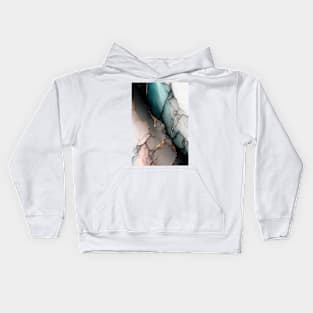 Moody Nights - Abstract Alcohol Ink Resin Art Kids Hoodie